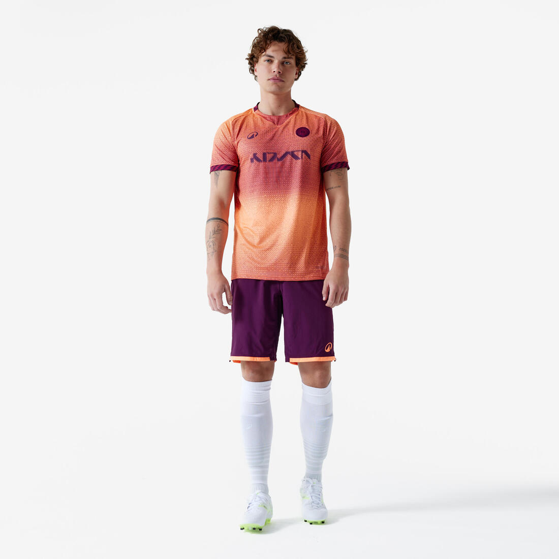 Maillot de football  adulte Viralto II wavy noir & jaune fluo