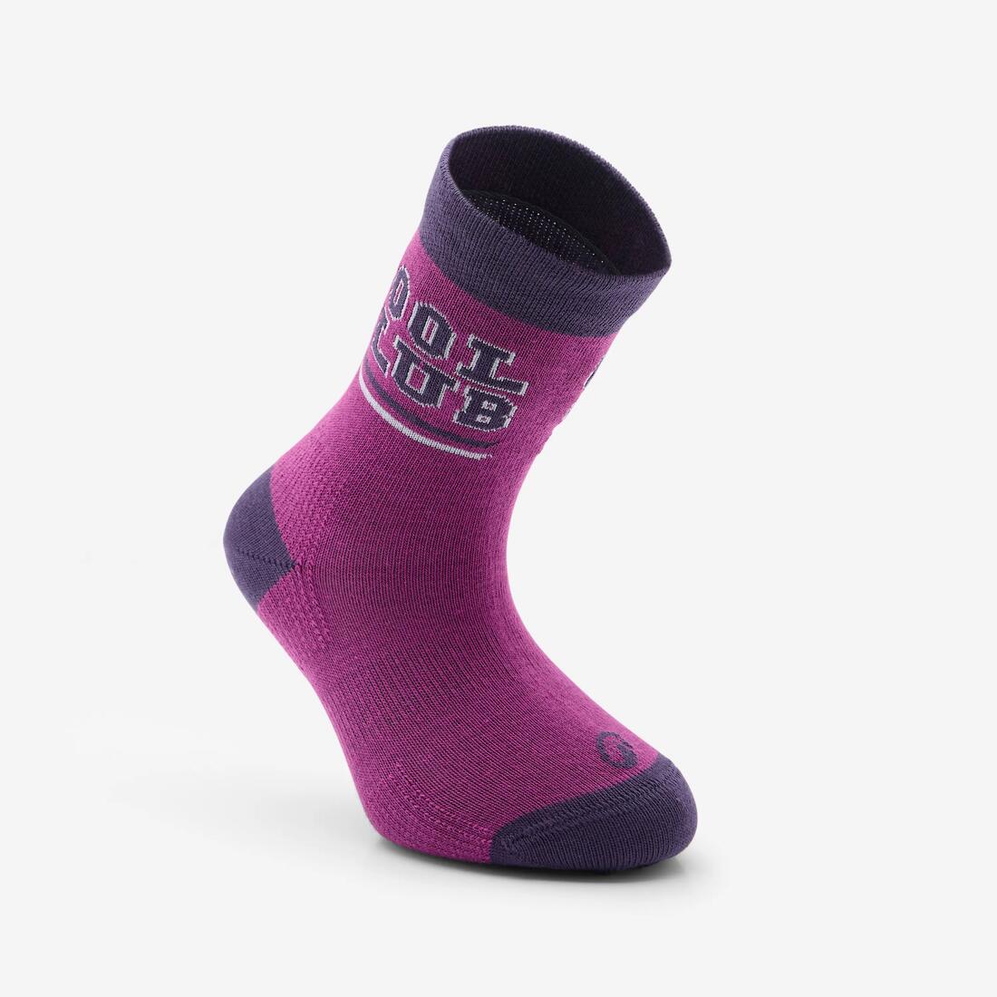Chaussettes de sport hautes enfant, violet et