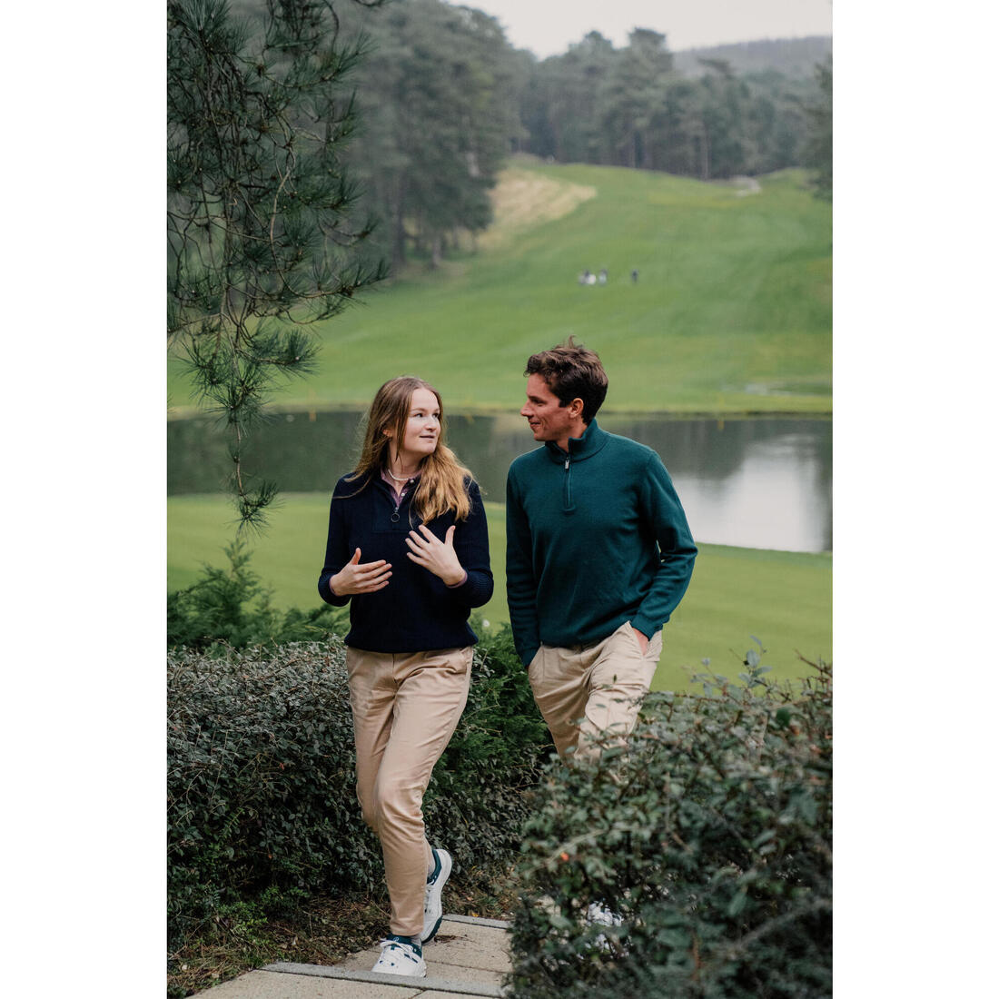 Pantalon chino de golf coton femme, MW500