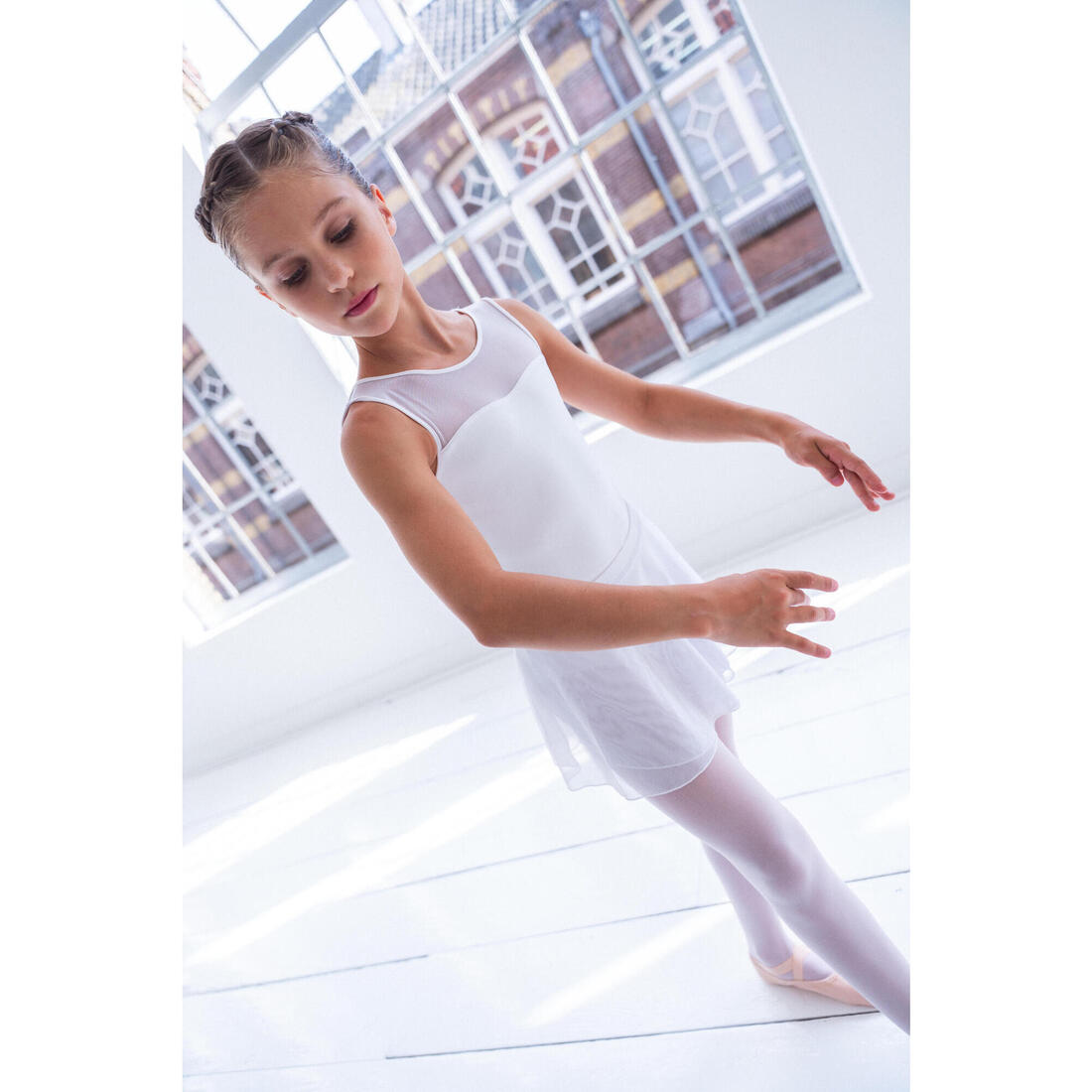 Justaucorps de danse classique en voile fille foncé