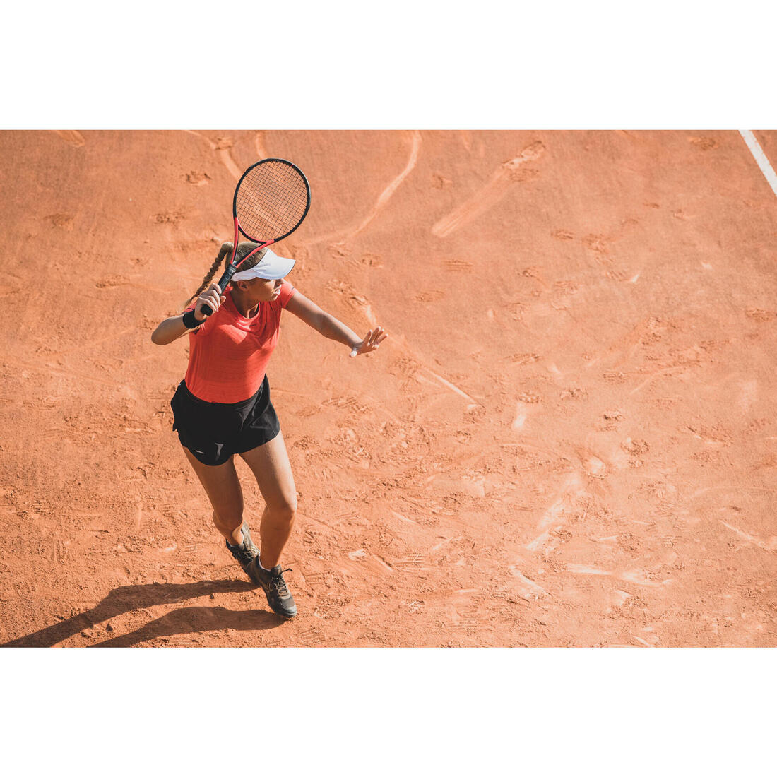 Raquette de tennis adulte - ARTENGO TR990 POWER LITE Rouge Noir 270g