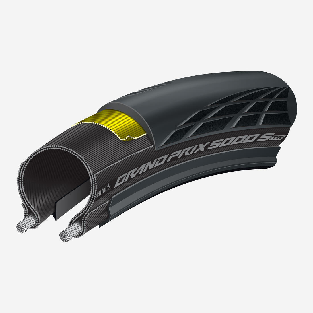 Pneu route Tubeless Ready - Grand Prix 5000 S TR 700x28 noir