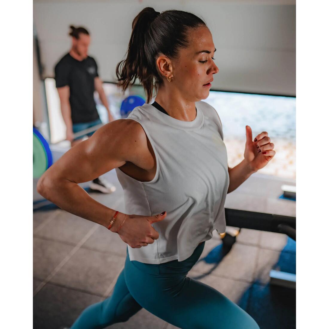 Débardeur de crosstraining léger femme, blanc