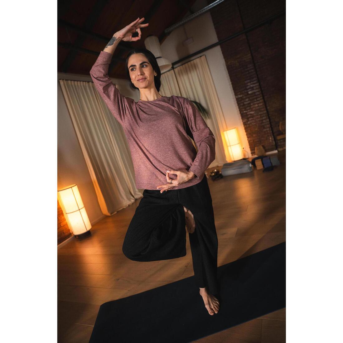 T-shirt de yoga manches longues femme, soft