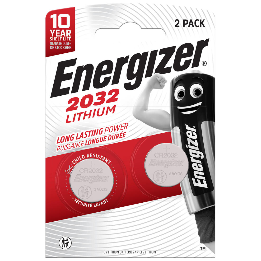 PILES (X2) LITHIUM CR2032 ENERGIZER POUR COMPTEUR VÉLO