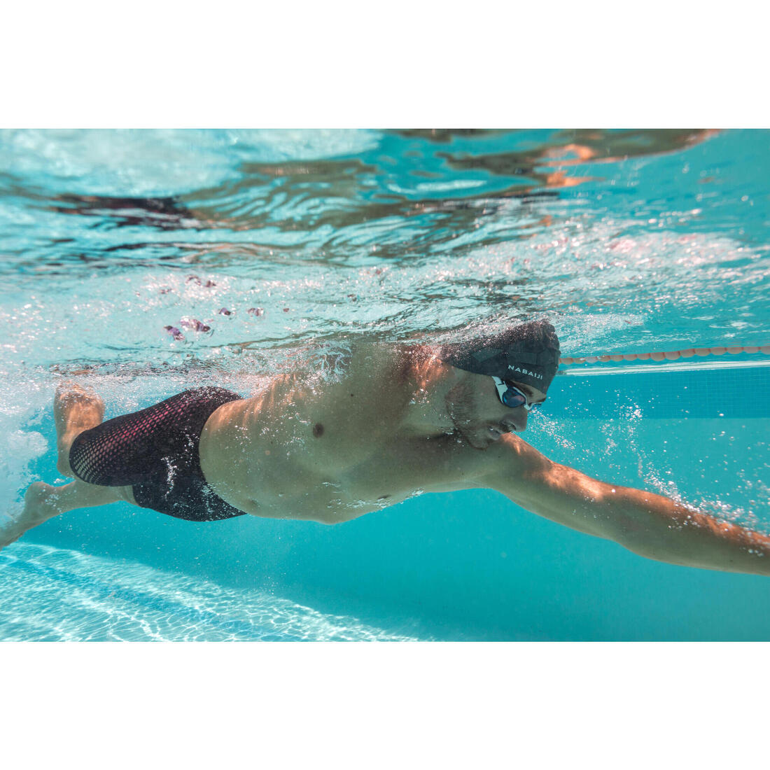 Lunettes de natation Taille Unique - Bfit blanc teintés bleus - Nouvel anti-buée