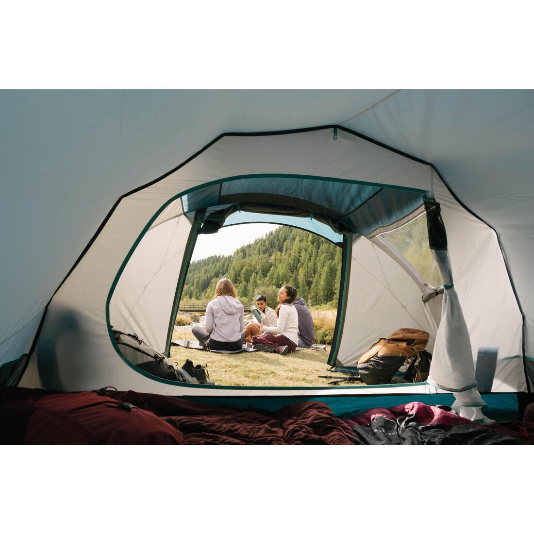 Tente de camping 4 places, MH100 XXL