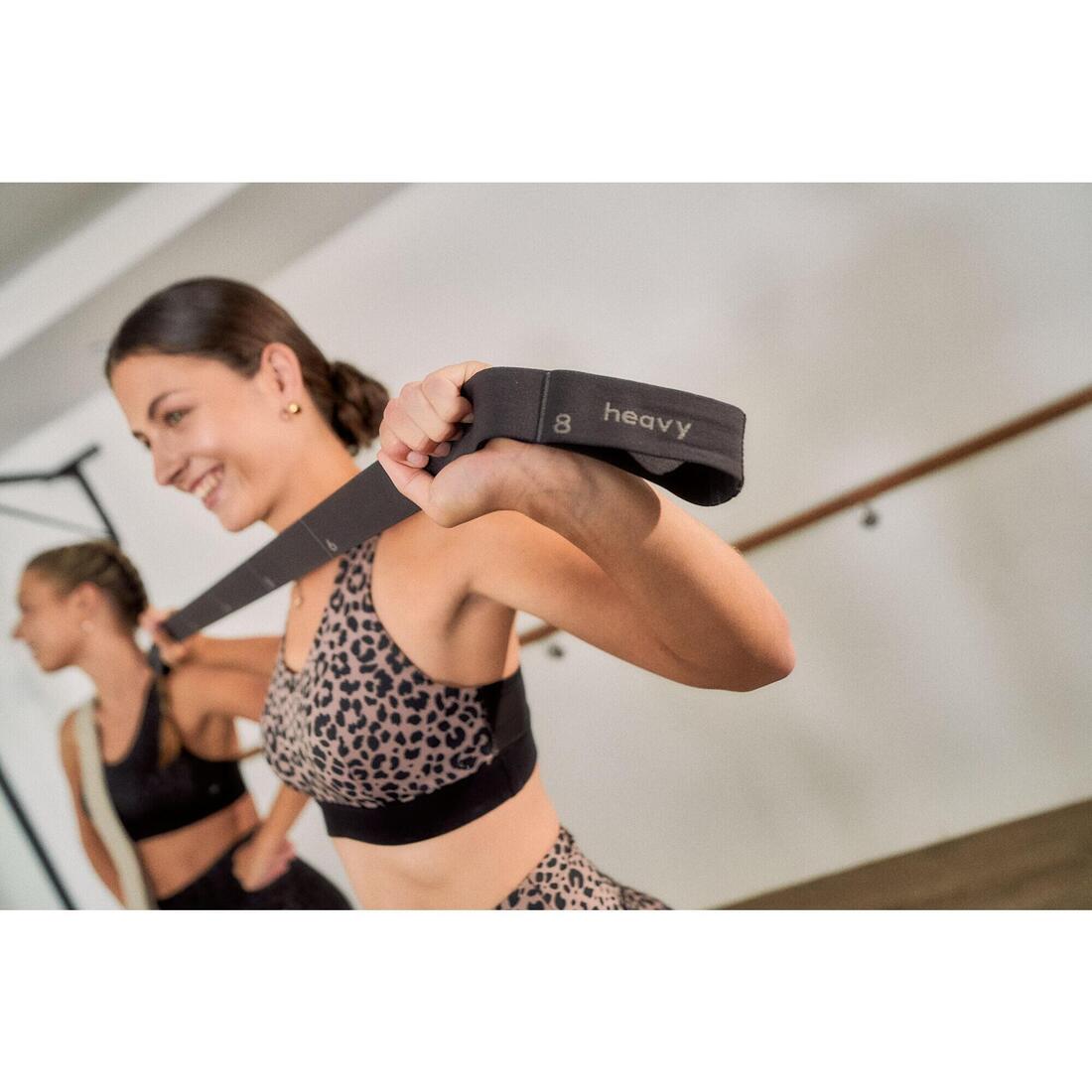 Brassière dos nageur avec coques maintien modéré Femme, Imprimé
