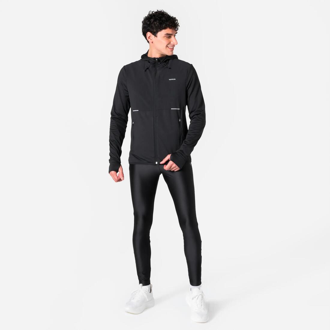 Collant de running respirant homme - kiprun run 100 dry noir
