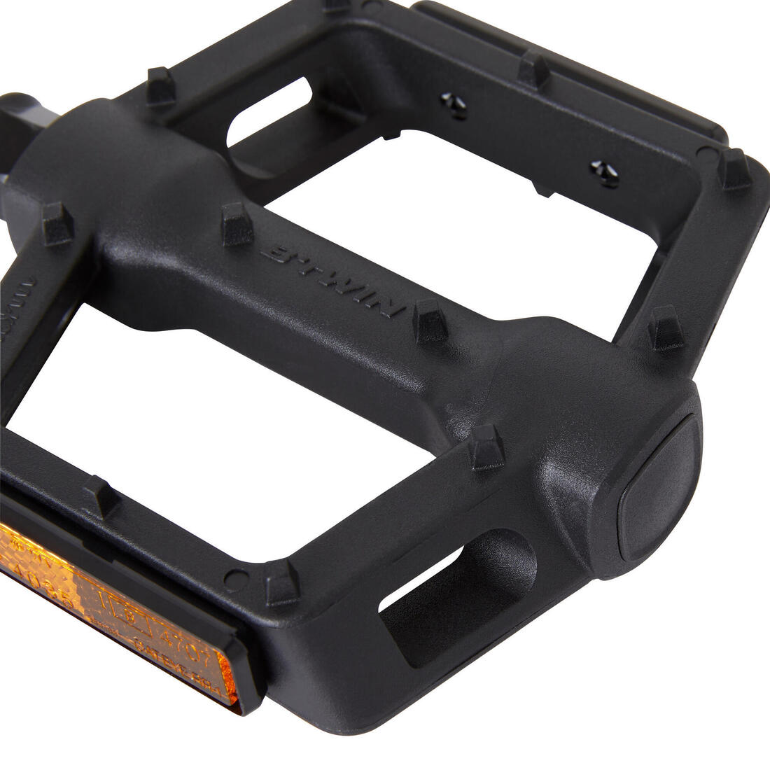 Pédales plates vélo VTT 520 grip noire