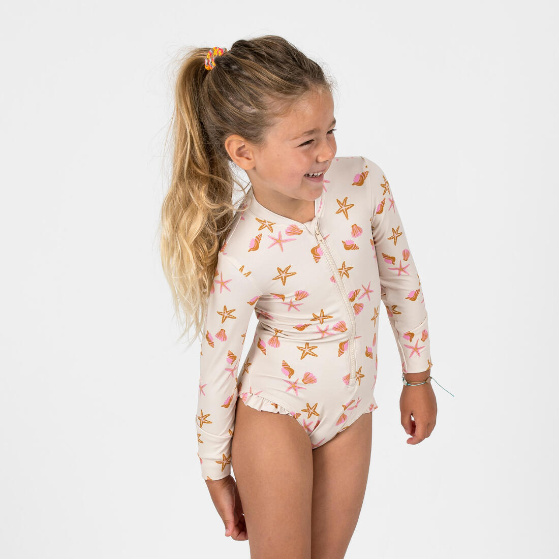 Maillot de bain 1 pièce anti UV manches longues Bébé / Fille - Izia shell