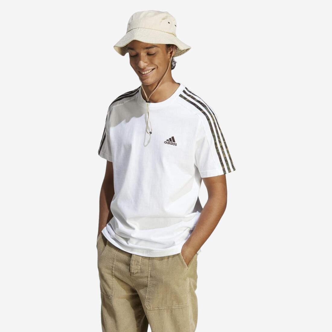 T-SHIRT CAMO DE FITNESS SOFT TRAINING ADIDAS HOMME BLANC – blanc