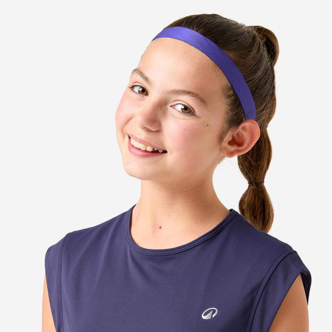 Lot de 2 bandeaux fins multisport fille, rose et