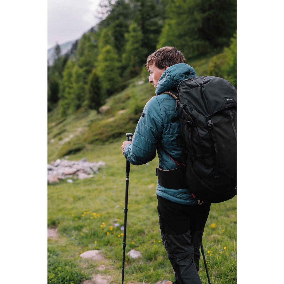 Sac à dos de trekking homme 50 l - mt100 easyfit