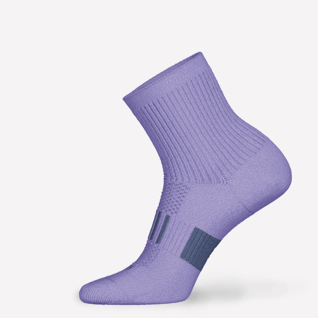 Lot X2 de chaussettes enfant AT 500 mid turquoise et rayées turquoises grises