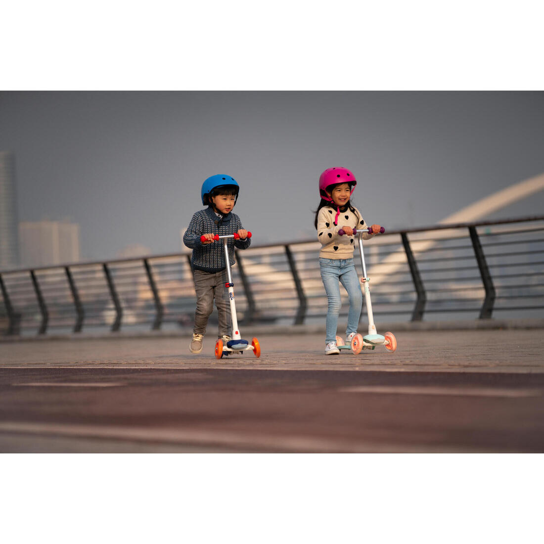 TROTTINETTE ENFANT B1 500 JAUNE-BLEUE
