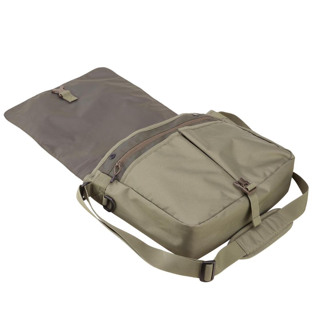 Sac besace pêche de la truite 12L - Musette kaki