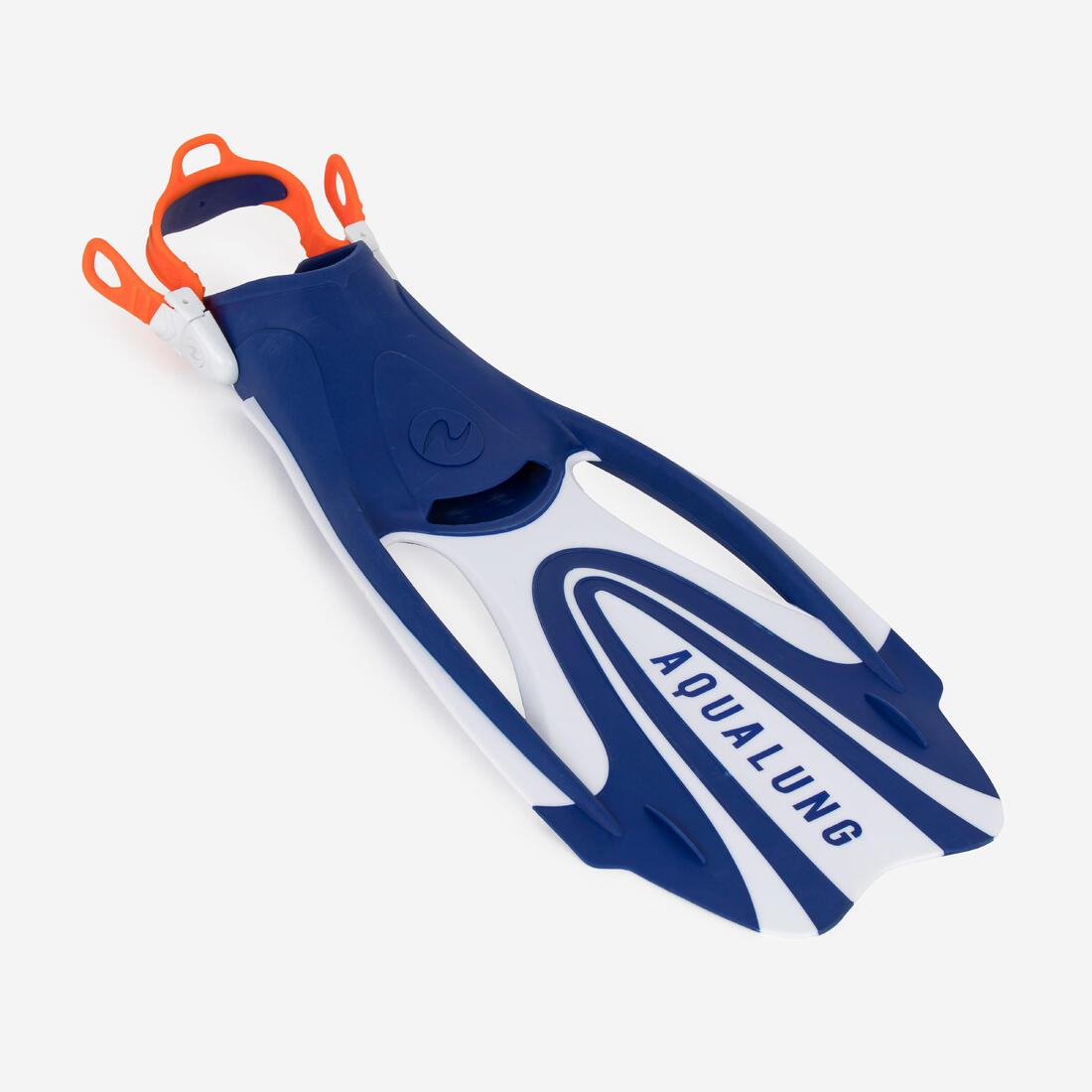 Palmes de snorkeling courtes à talons ouverts raglables - Zinger 2.0 bleu