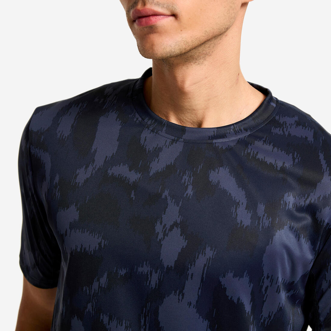 T-shirt de fitness manches courtes respirant col rond homme