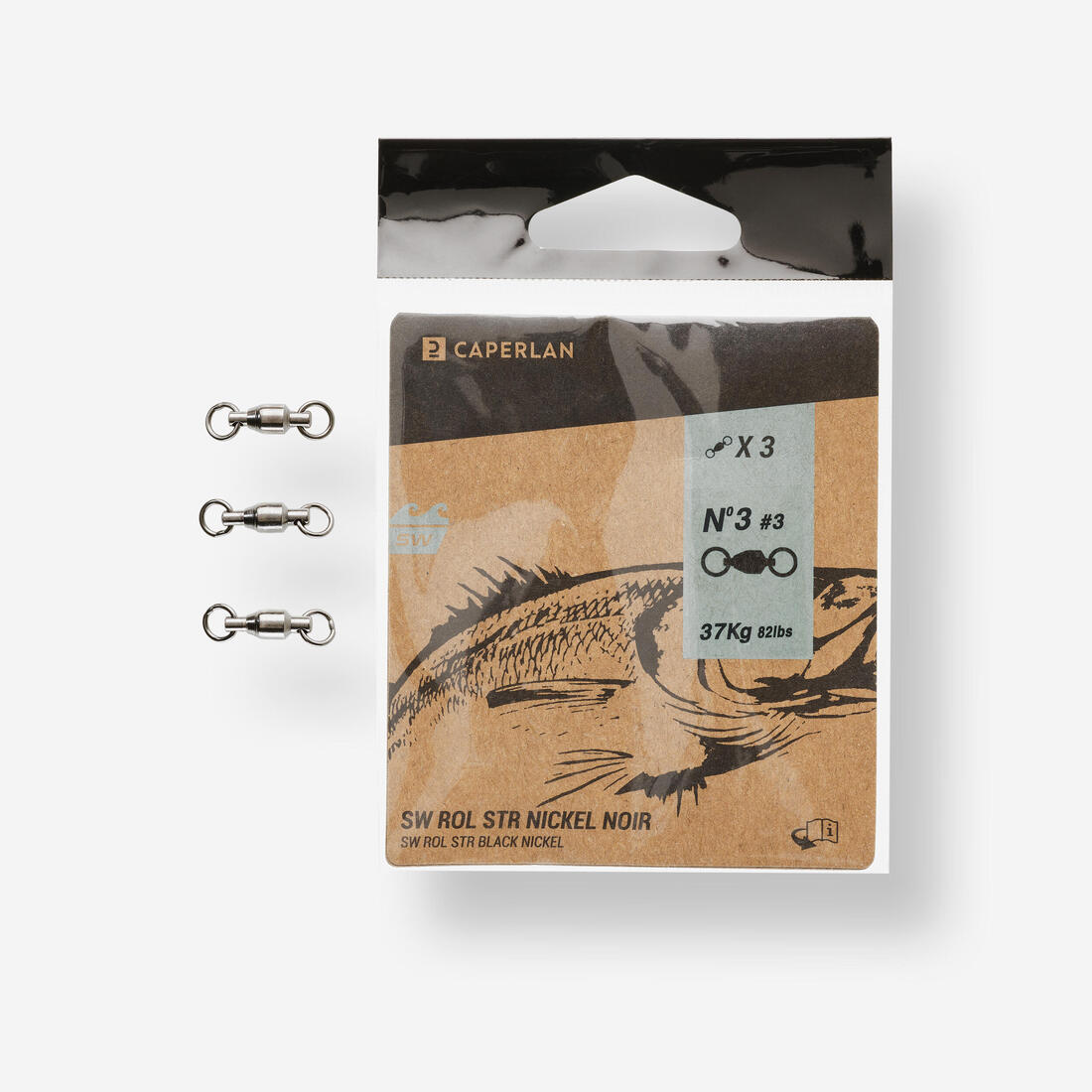 Émerillon pêche swivel strong BLACK N SW x3