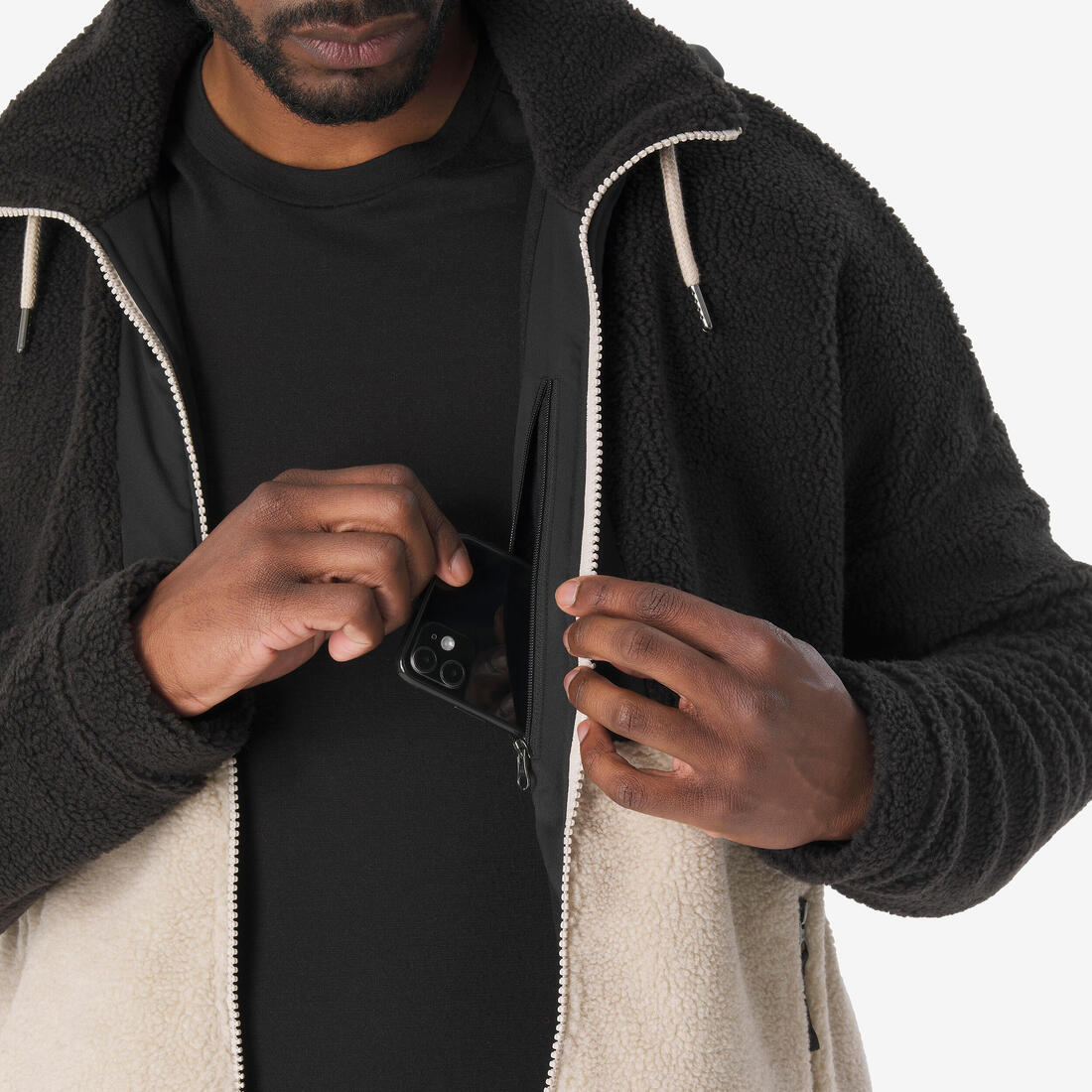 Veste polaire sherpa de randonnée chaude homme, SH900