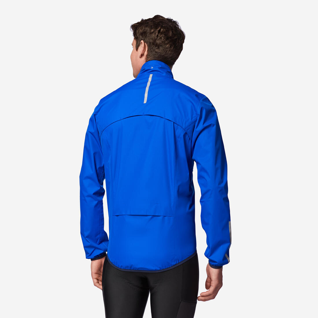 Veste vélo route manches longues coupe-pluie homme RC100 bleu indigo