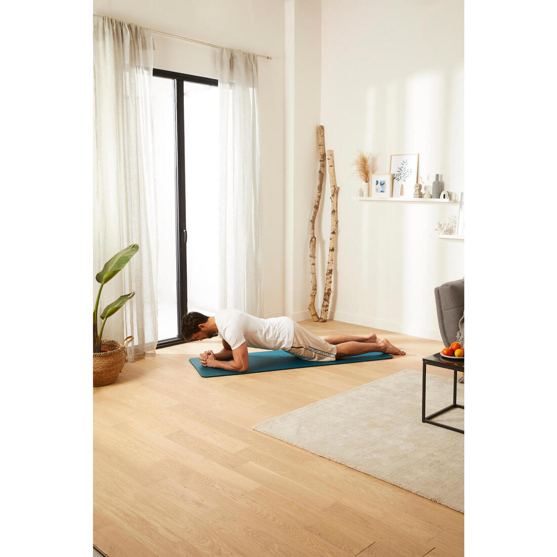 Tapis de sol pilates 10 mm - Confort S bleu