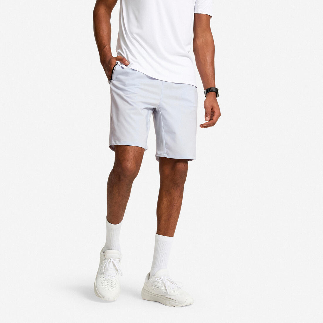Short de fitness respirant poches zippées homme