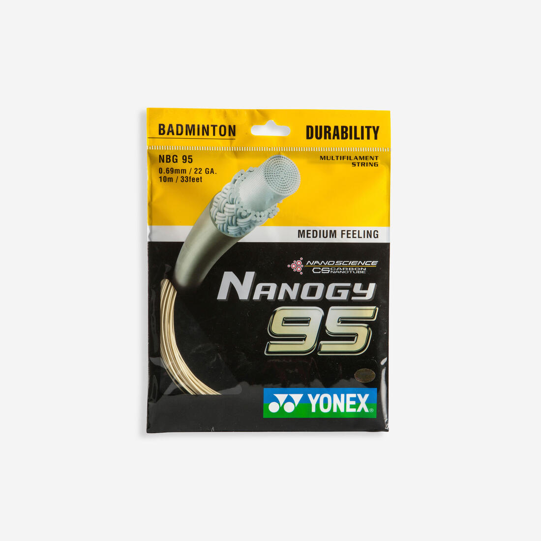 Cordage de badminton nanogy 95 ambre