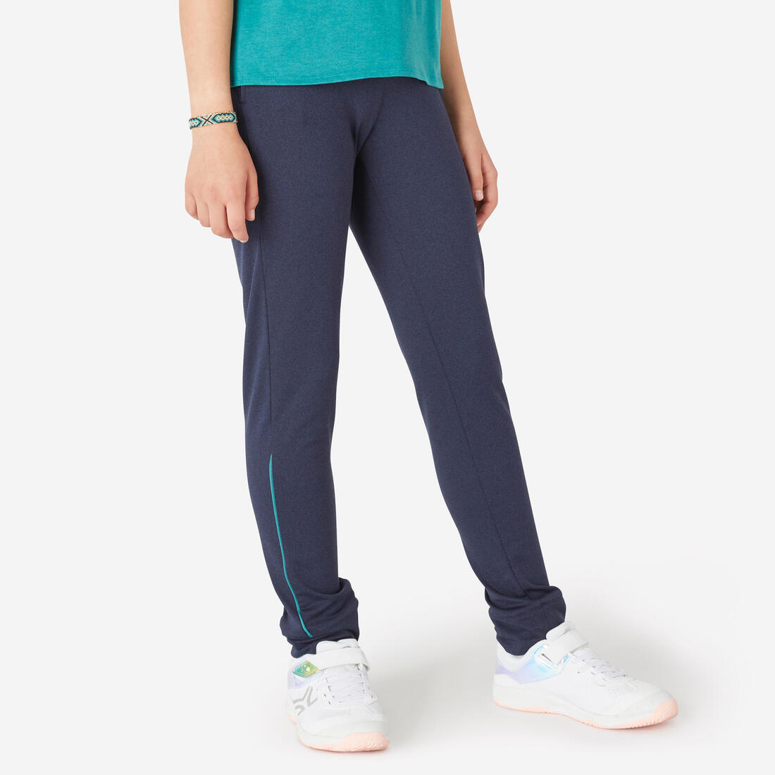 Pantalon fille enfant synthétique respirant - S500 marine – bleu marine