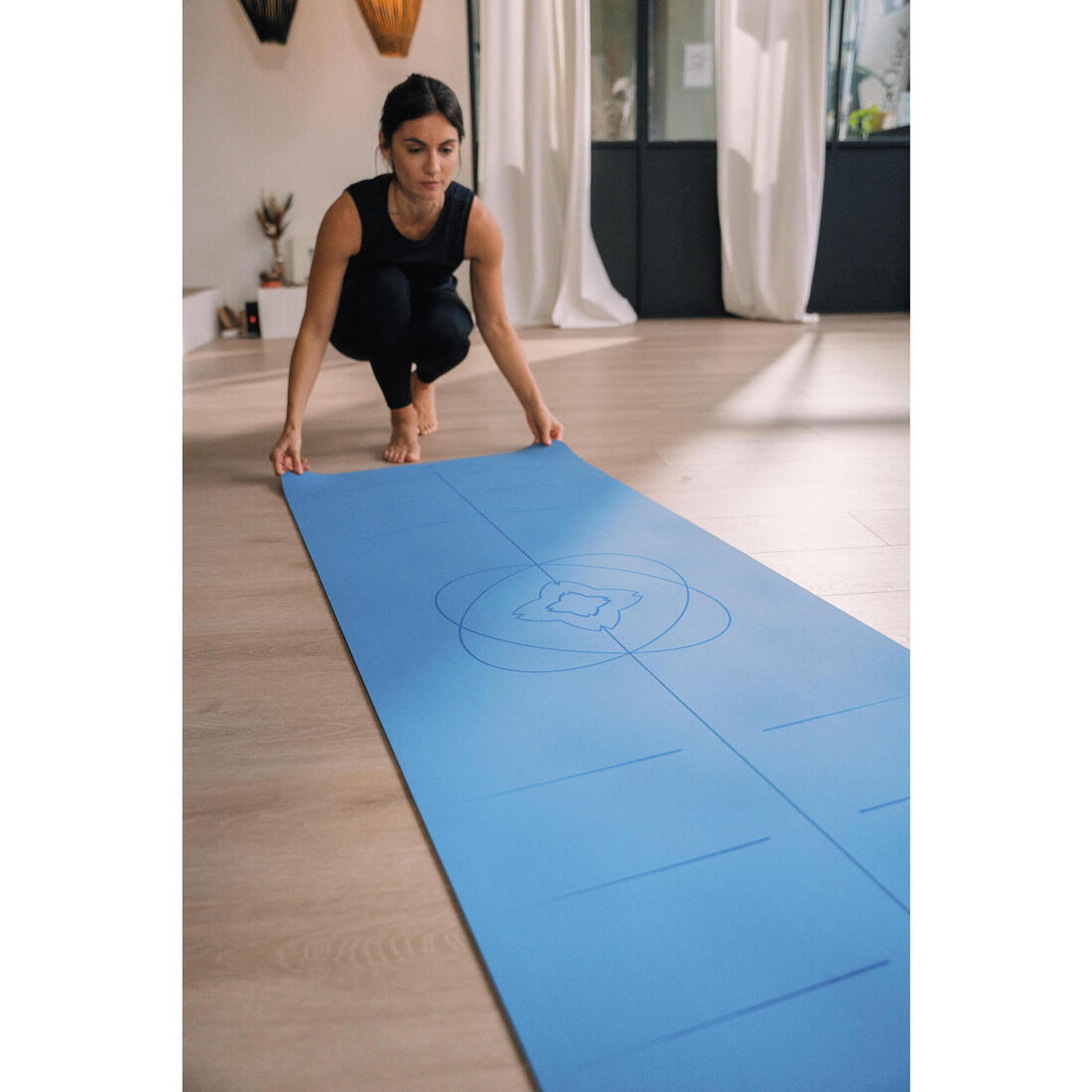 Tapis de yoga dynamique ultra adhérent épaisseur 4 mm
