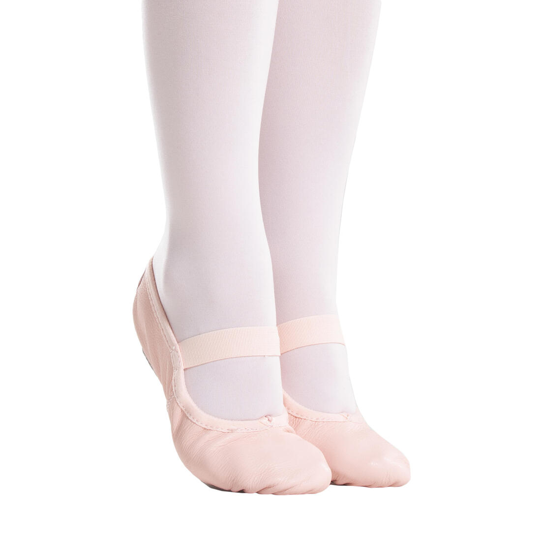 Demi-pointes danse classique cuir semelle entière rose sans lien tailles 25-40