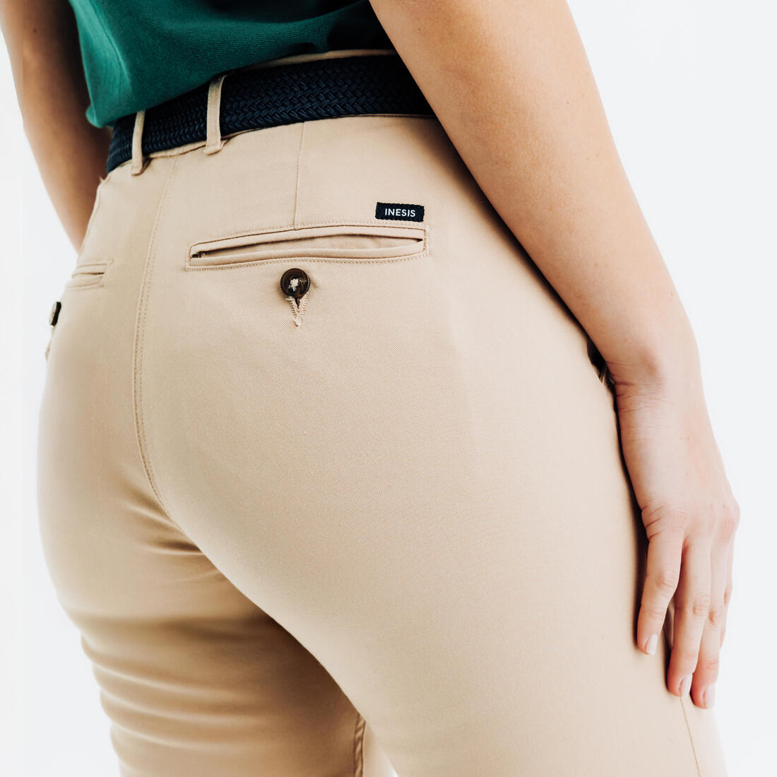 Pantalon chino de golf coton femme, MW500