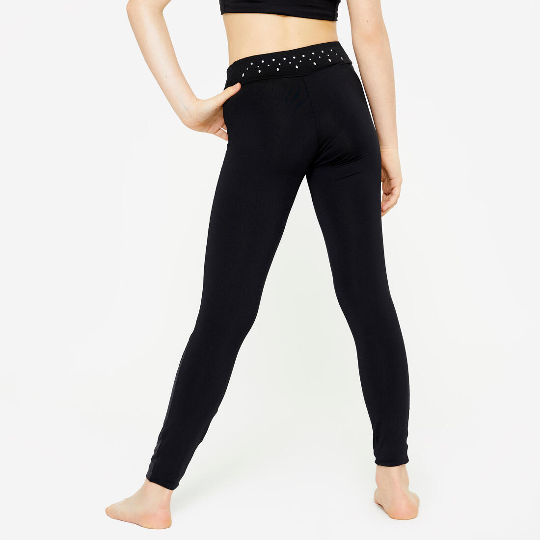 Legging gym à sequins Fille - noir