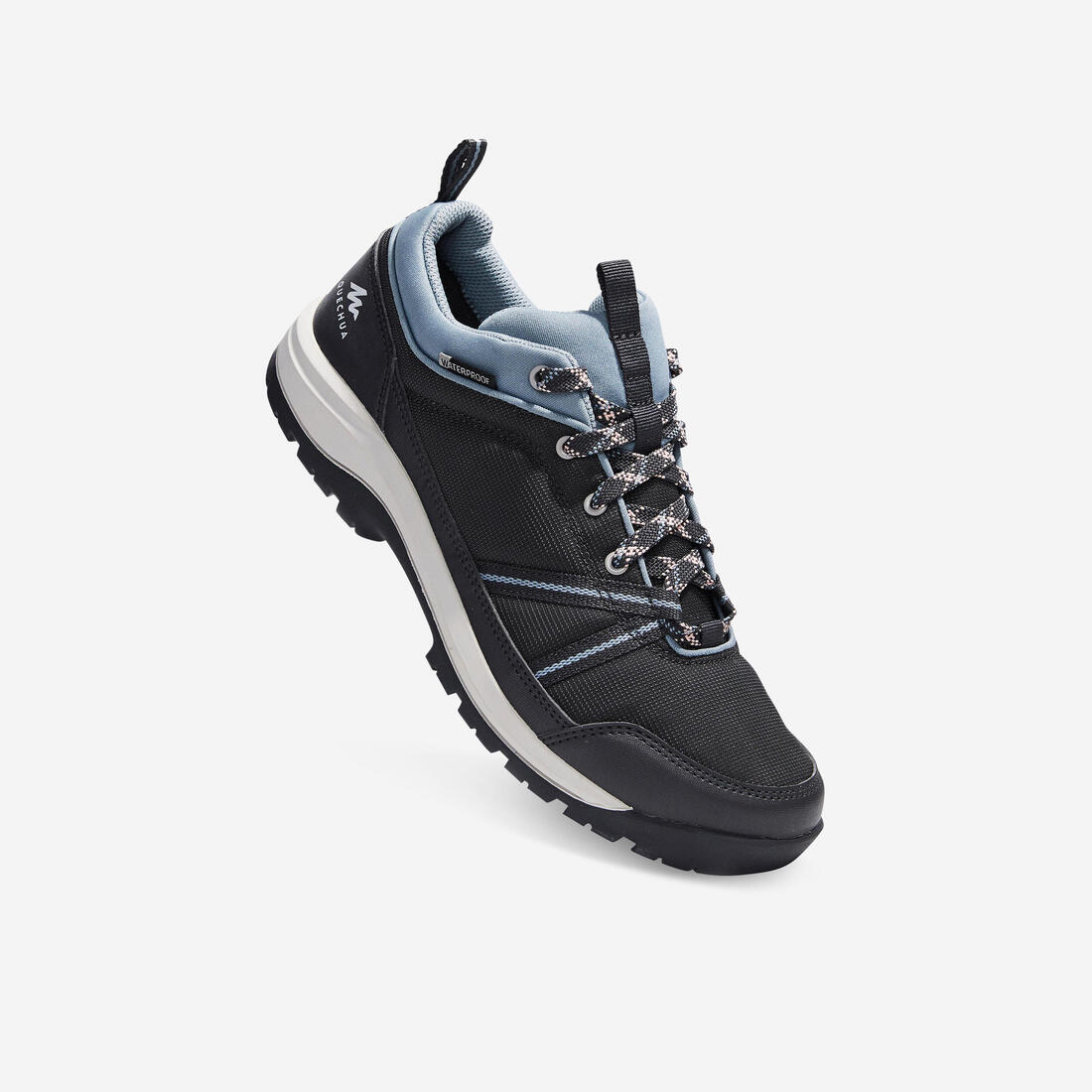 Chaussures de randonnée imperméables- NH100 basse WP - Femme – gris carbone