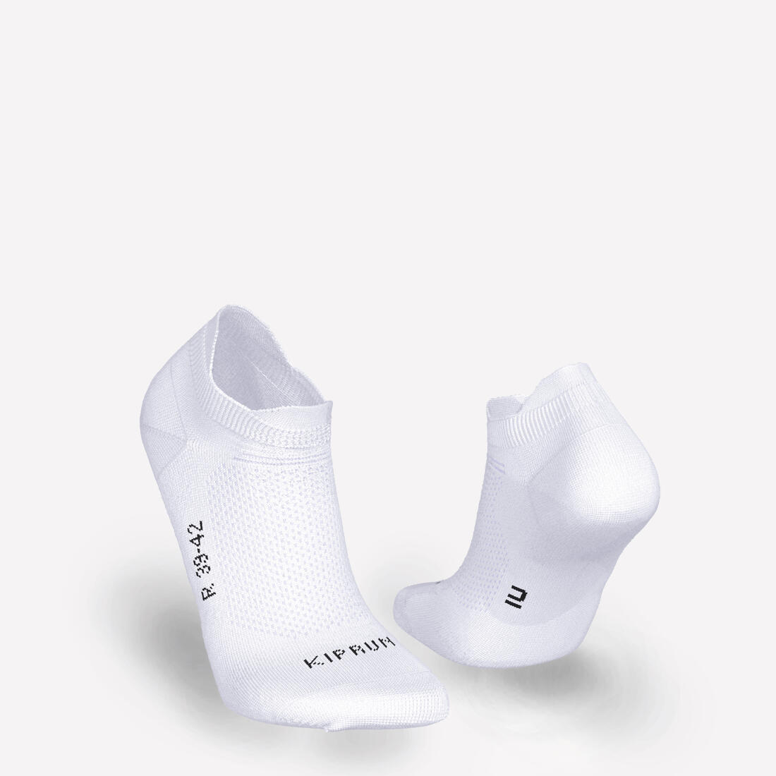 Lot de 2 paires de chaussettes de running RUN500 fines invisibles noires