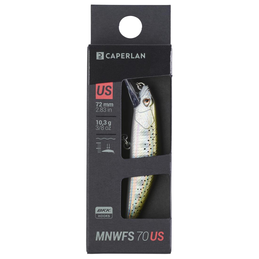 POISSON NAGEUR TRUITE MINNOW WXM MNWFS 70 US BROWN YAMAME