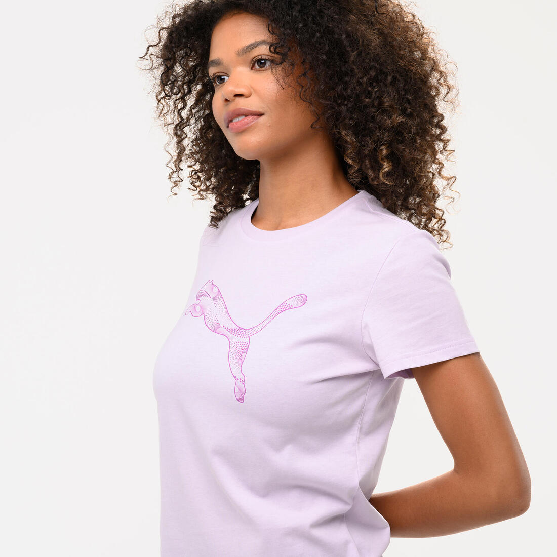 T-shirt coton femme, rose – Default