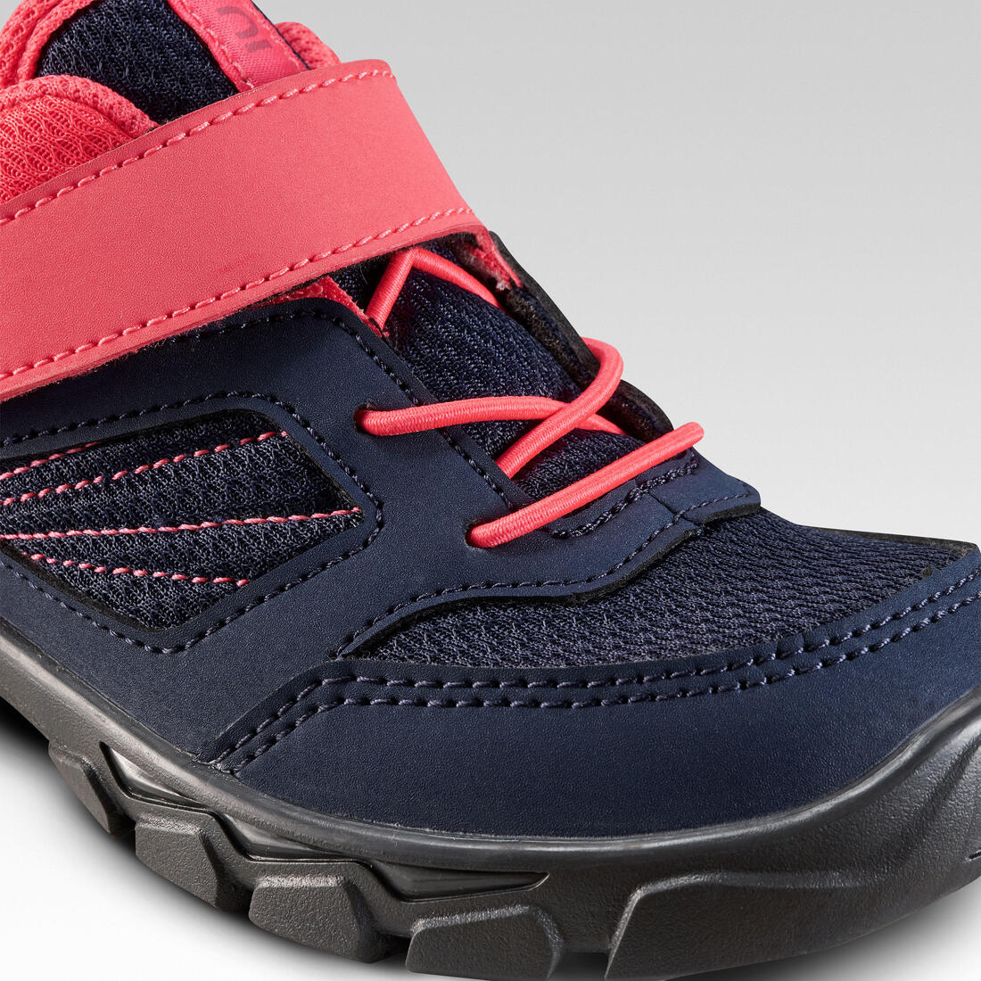 Chaussures de randonnée à scratch 24 au 34 enfant, NH100 rose