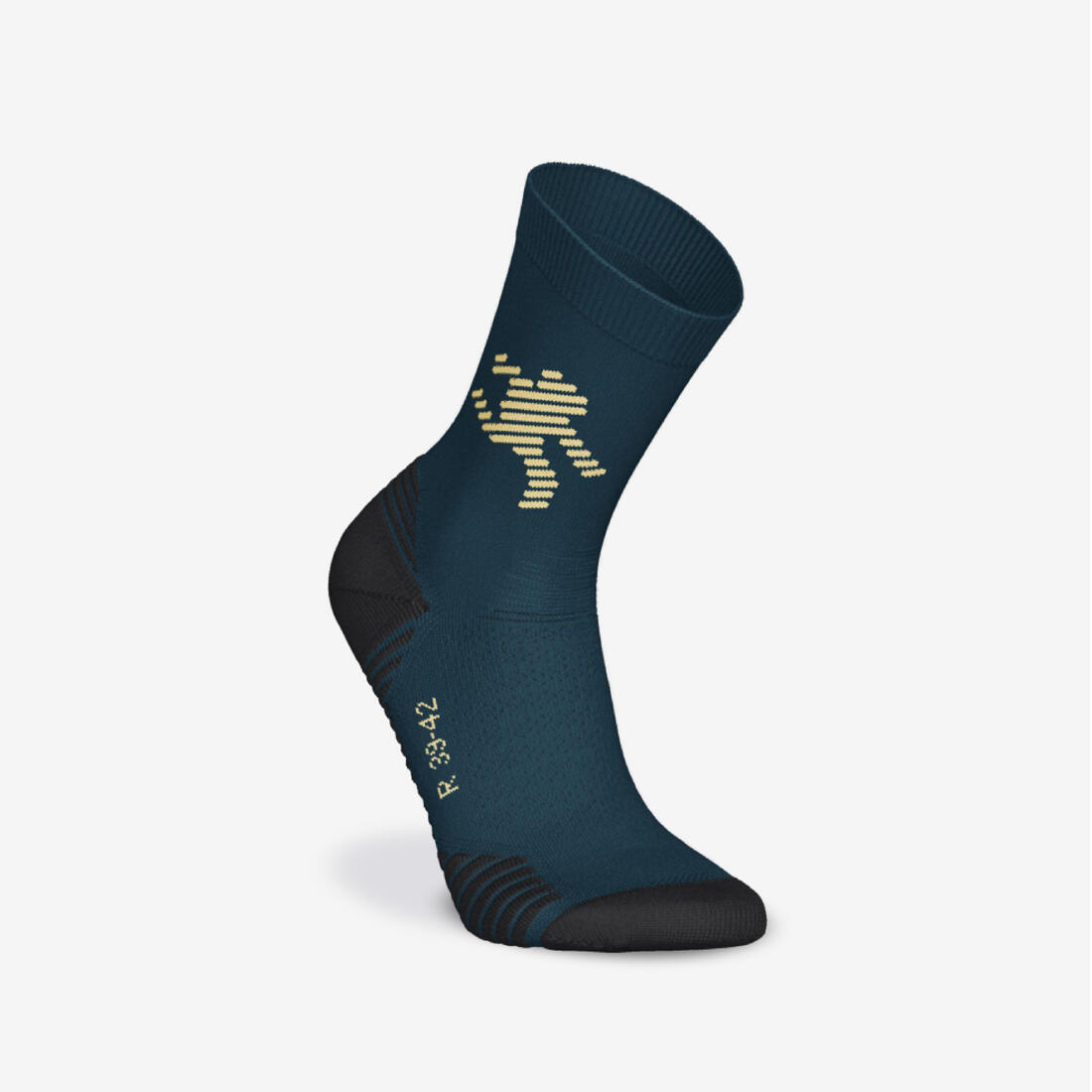 Lot de 2 paires de chaussettes de running run500 epaisses mi-mollet