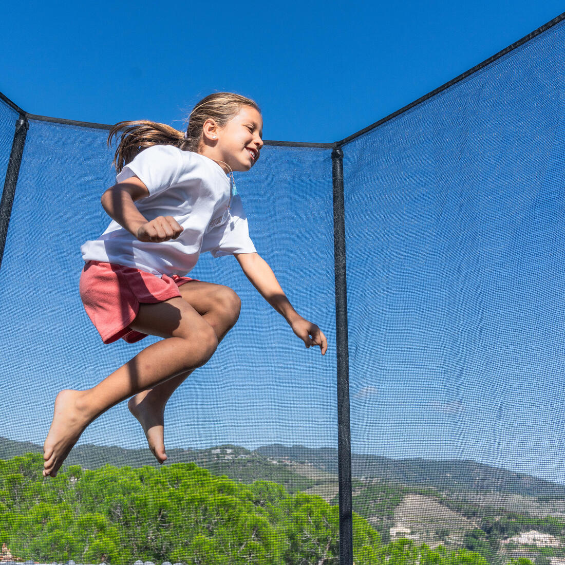 Trampoline 360 avec filet de protection - montage sans outil