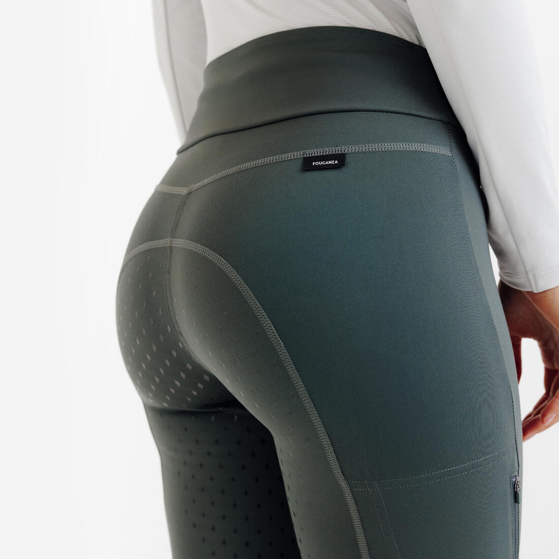Legging équitation full grip Femme - 500 marine