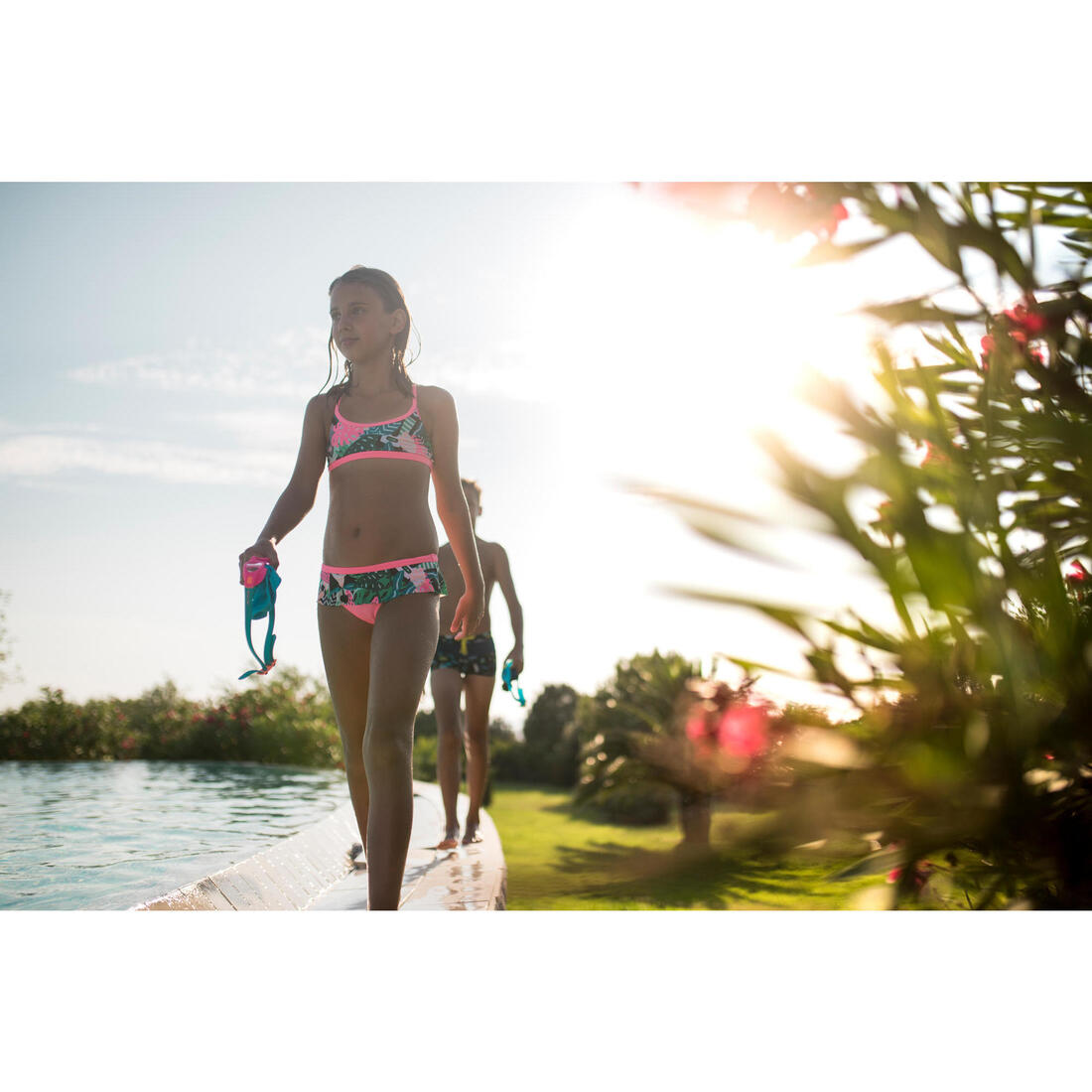 Maillot de natation fille 2 pièces Riana skirt all mask