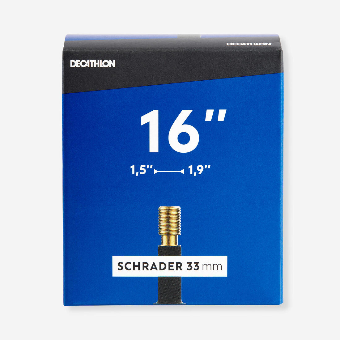 Chambre a air 16" section 1,50 a 1,90 valve schrader