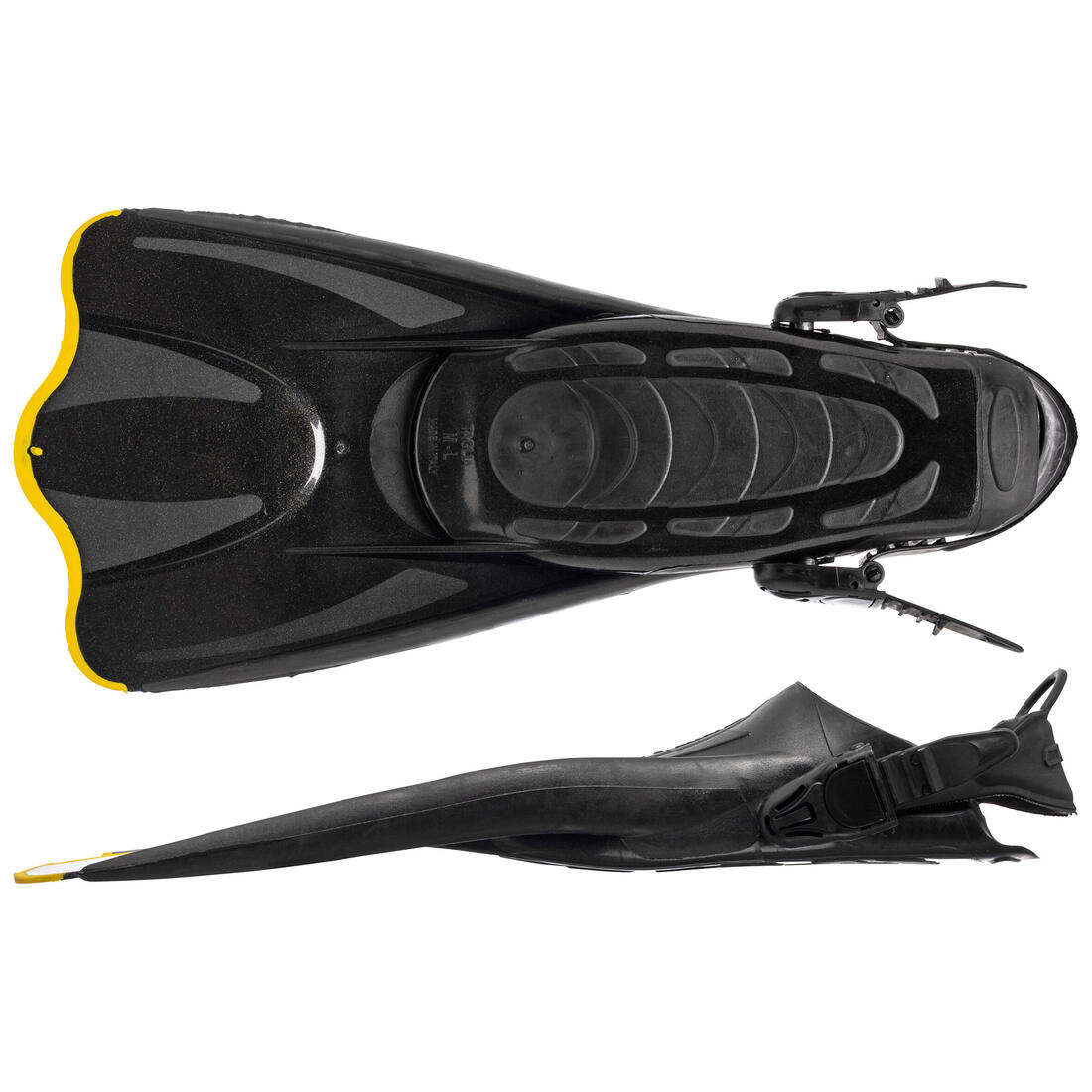 Palmes de snorkeling Palau SAF Adulte noires et jaunes