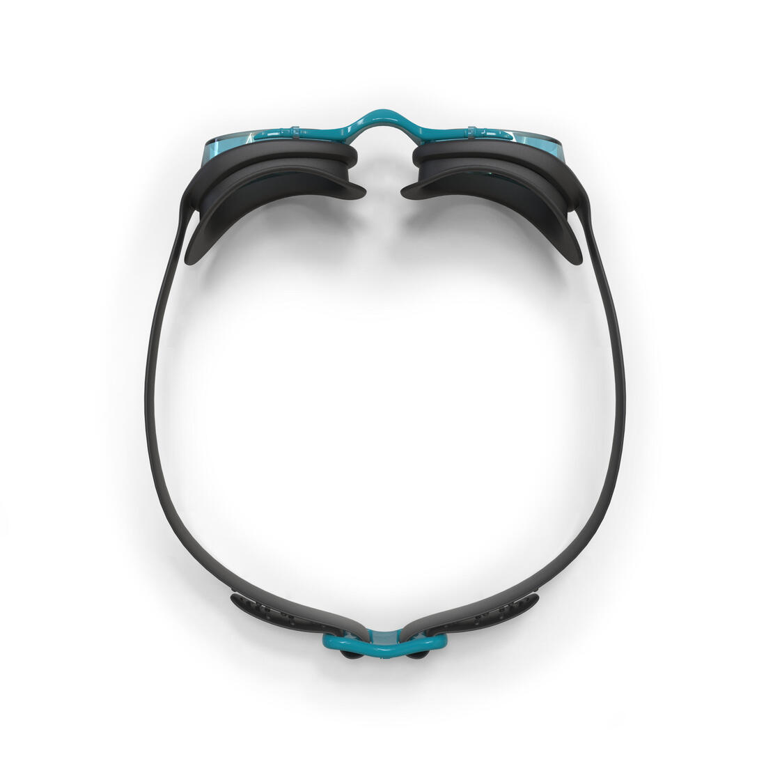 Lunettes de natation xbase - verres clairs - taille unique - noir bleu
