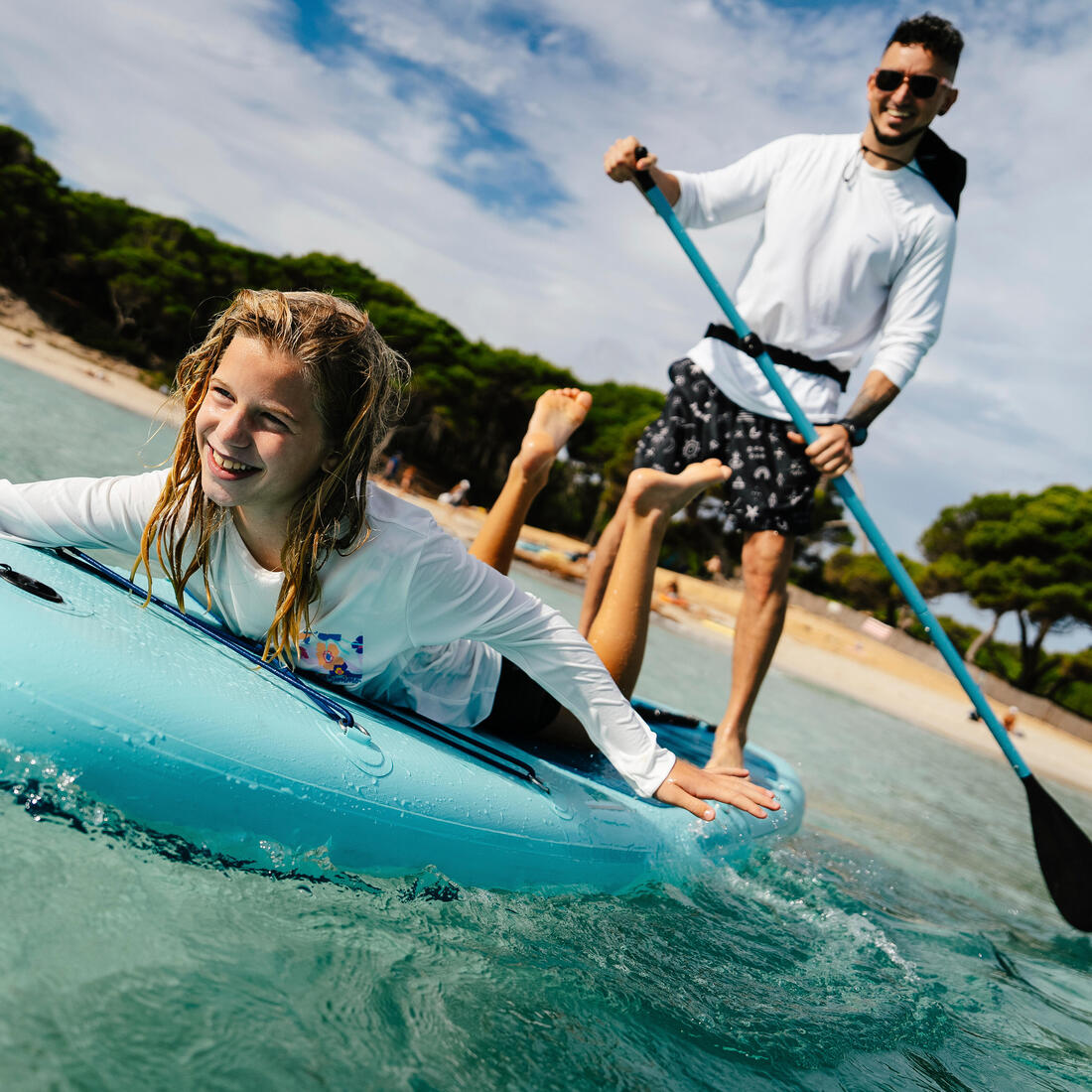 Pagaie de stand up paddle 100 en 3 parties - 165-205cm