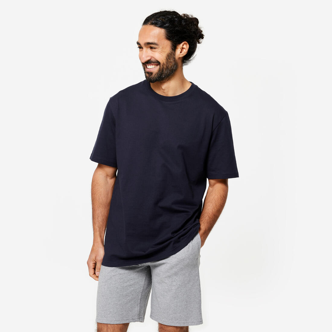 T-shirt fitness homme col rond manches courtes