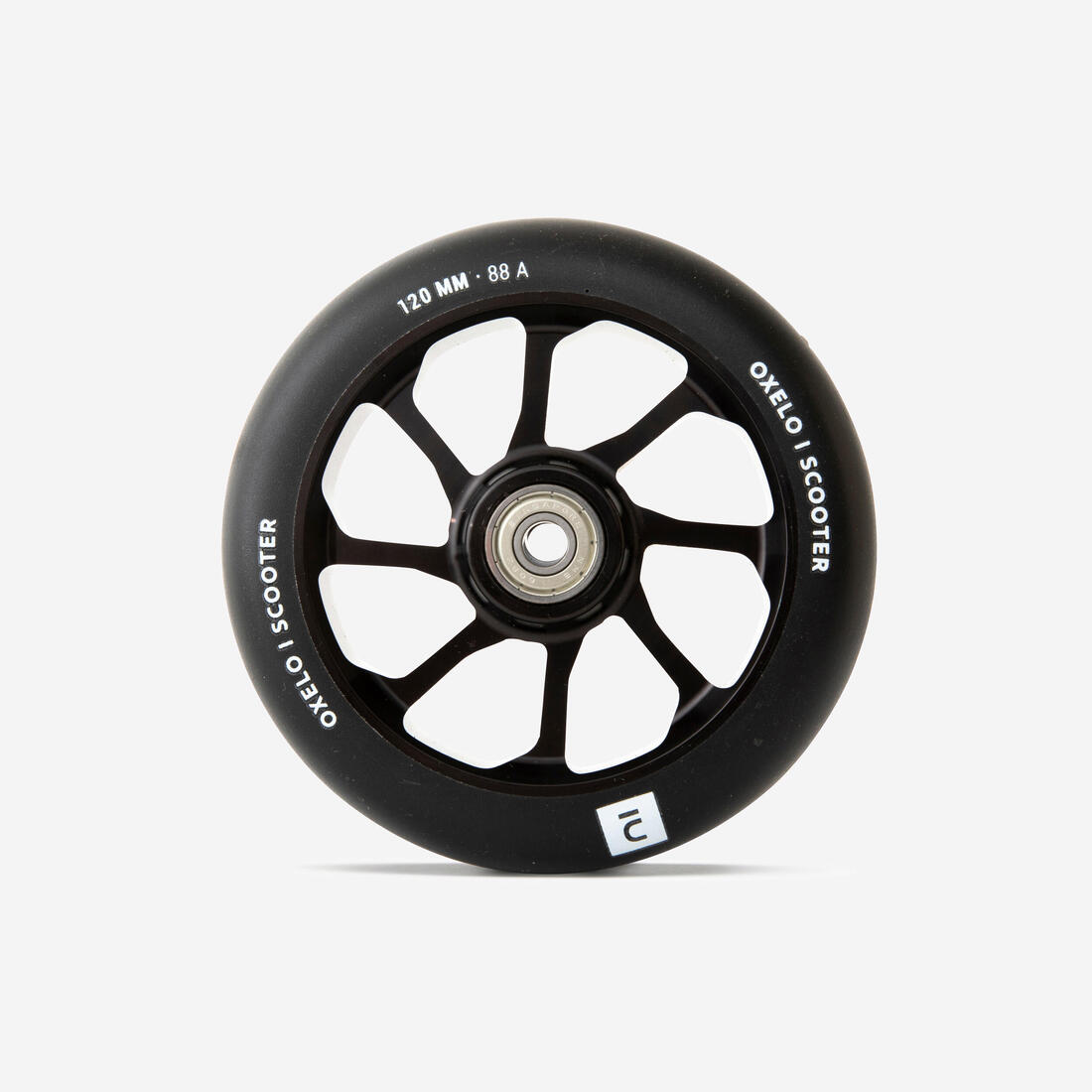 Roue trottinette freestyle core alu noir PU 120 mm