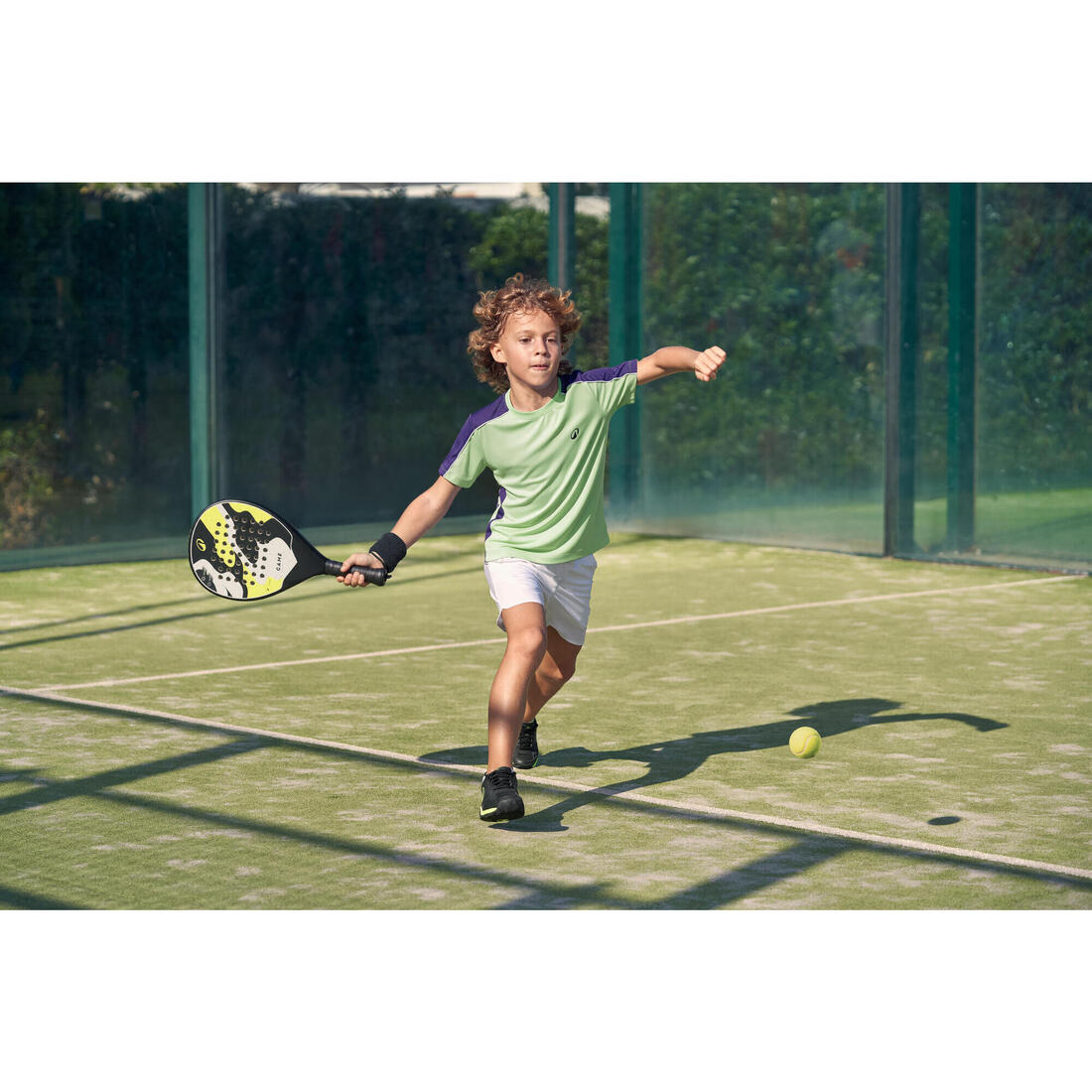 Chaussure PADEL Enfant PS 500 JR LACE Bleue